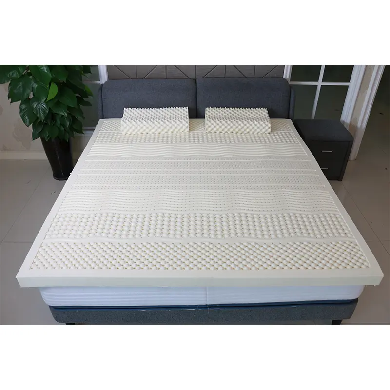 7-Zone Flat Latex Mattress Topper for Sleeping